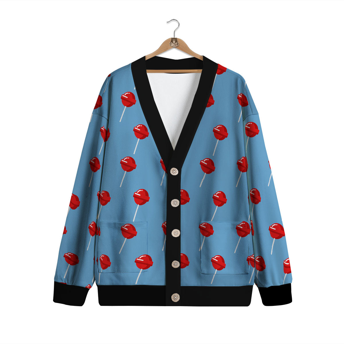 Lollipop Retro Print Pattern Cardigan-grizzshop