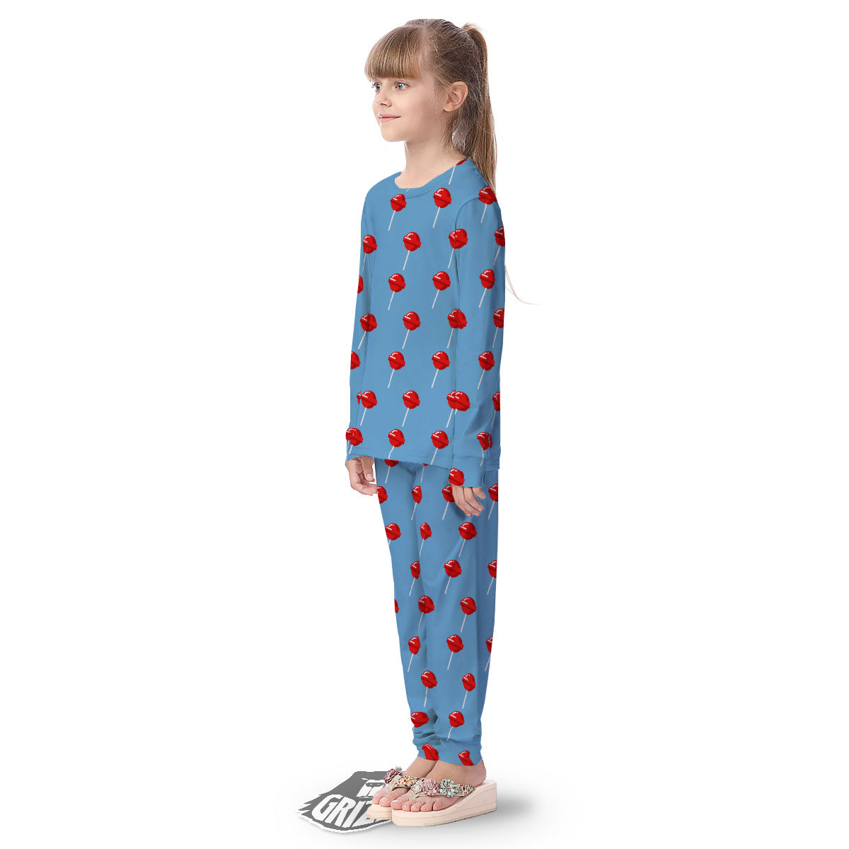 Lollipop Retro Print Pattern Kid's Pajamas-grizzshop