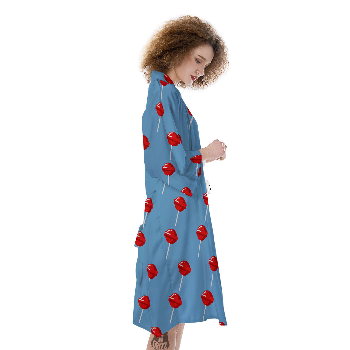 Lollipop Retro Print Pattern Kimono-grizzshop