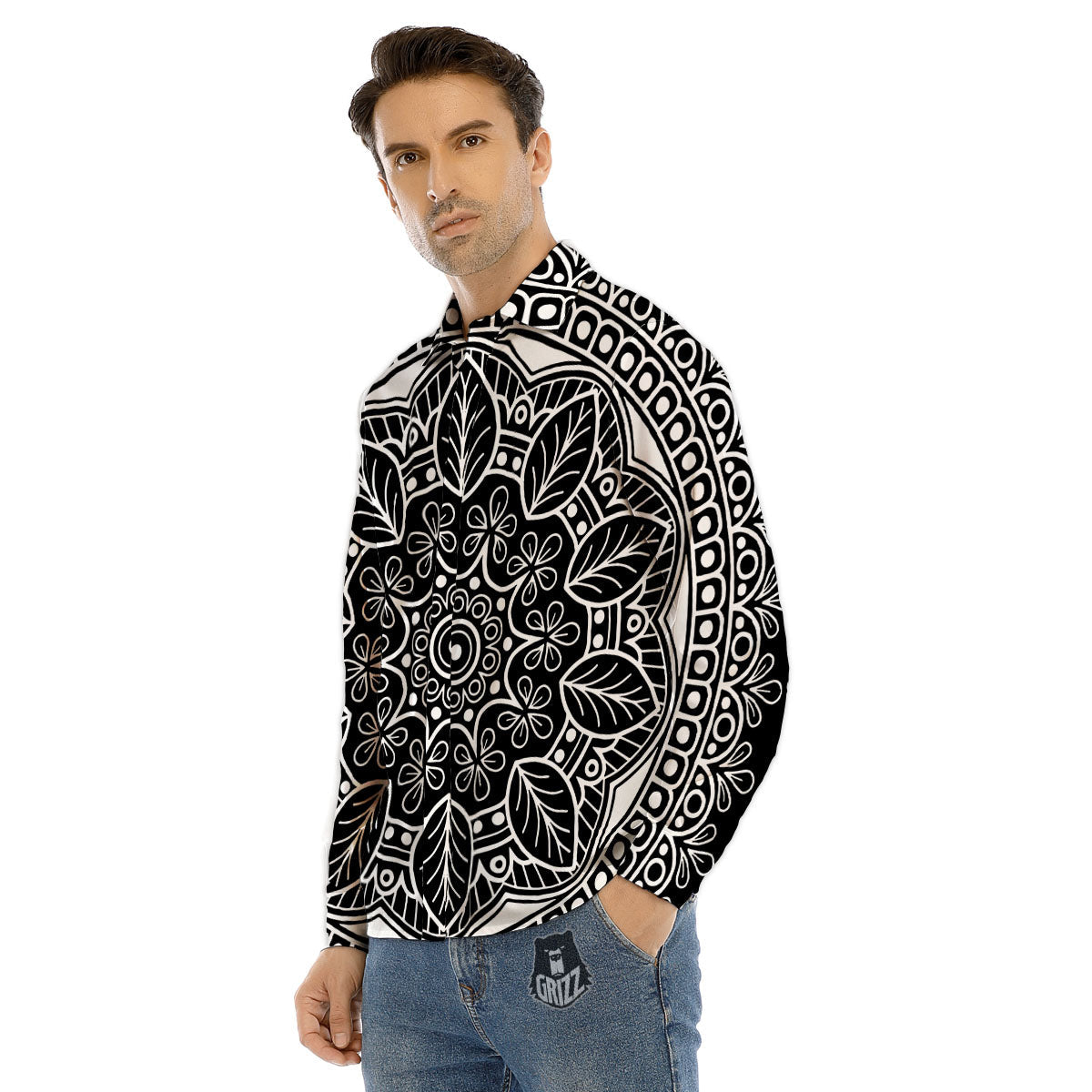 Lollipop Retro Print Pattern Men's Dress Shirts-grizzshop