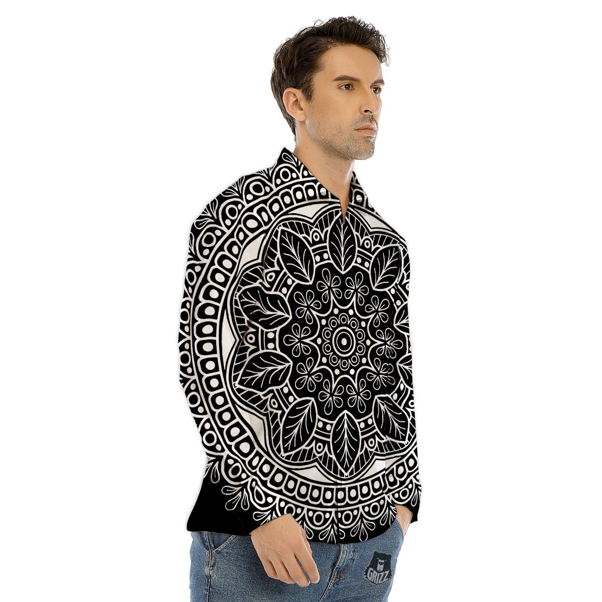 Lollipop Retro Print Pattern Men's Dress Shirts-grizzshop