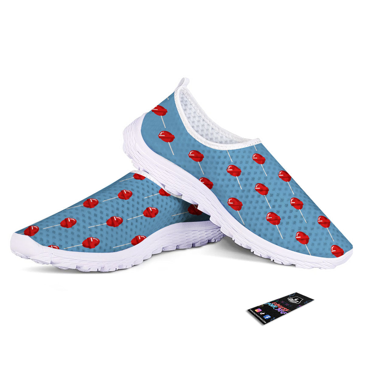 Lollipop Retro Print Pattern Nurse Shoes-grizzshop