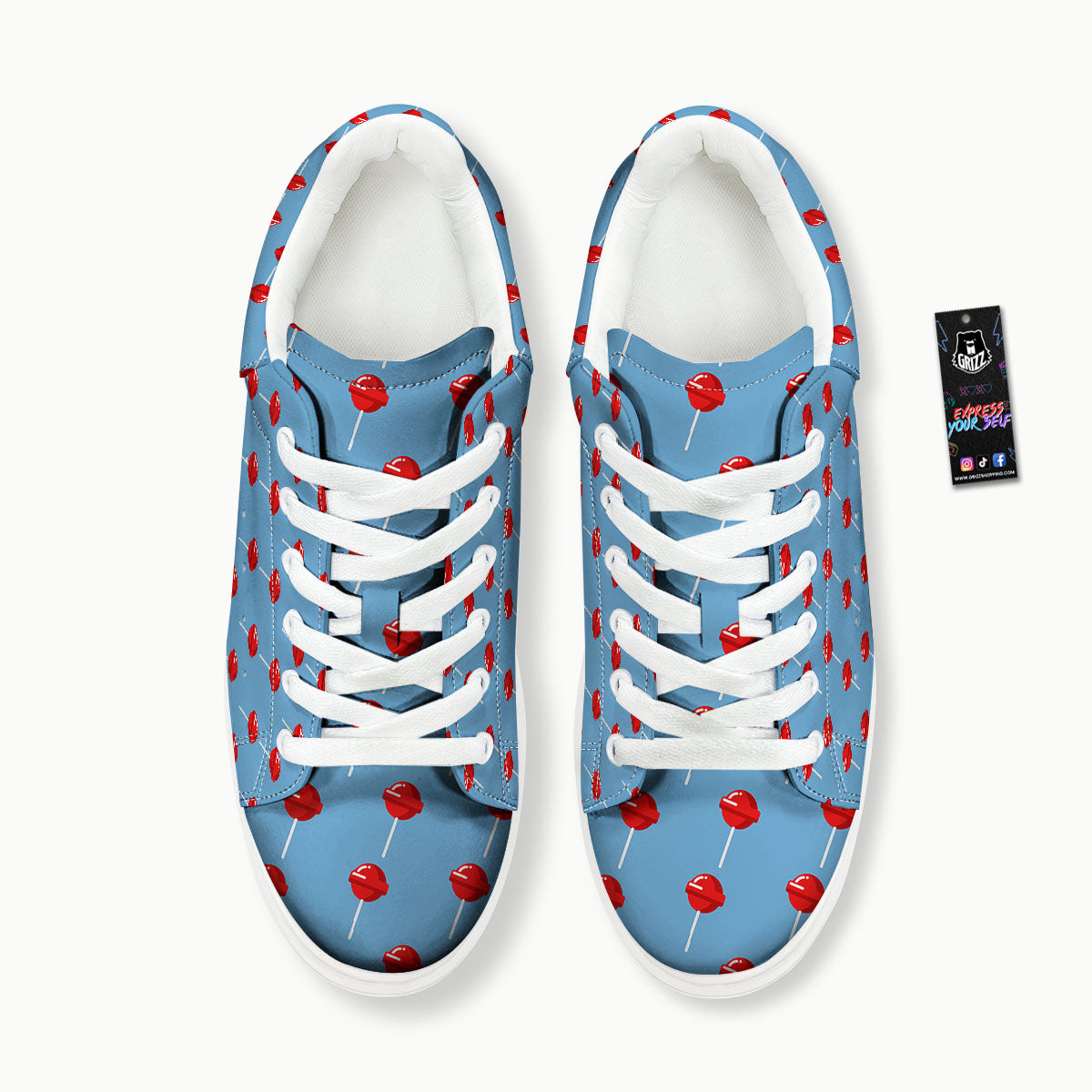 Lollipop Retro Print Pattern Platform Shoes-grizzshop