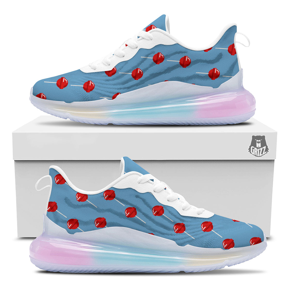 Lollipop Retro Print Pattern Running Sneakers-grizzshop