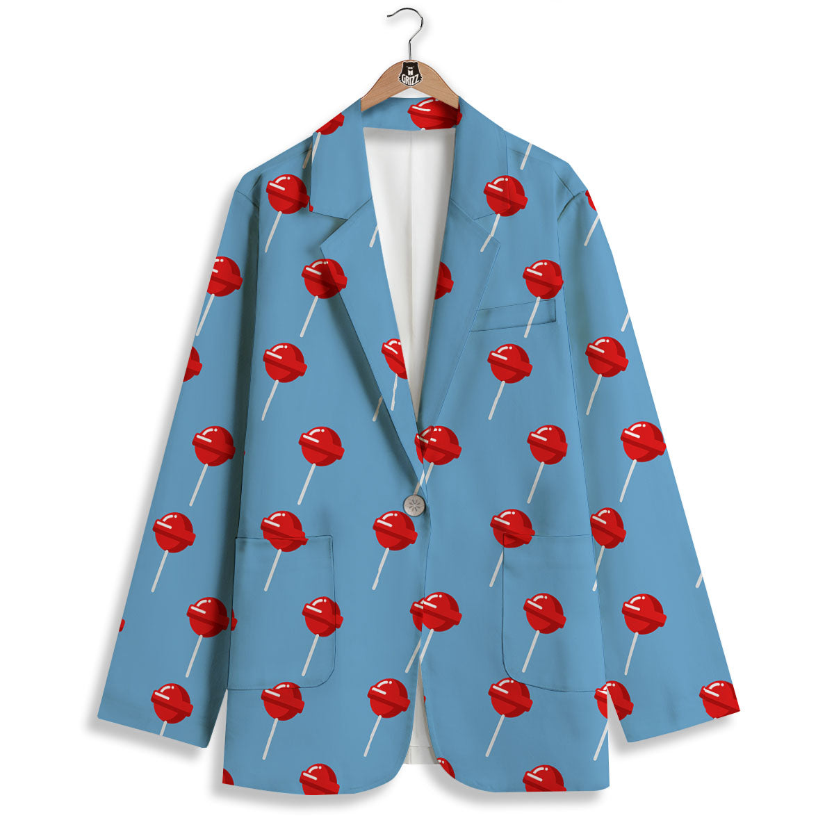Lollipop Retro Print Pattern Women's Blazer-grizzshop