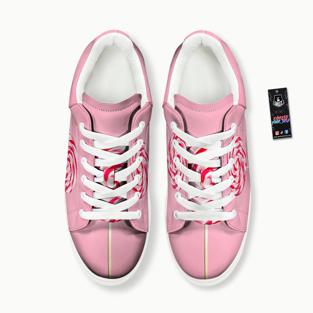 Lollipop Retro Print Platform Shoes-grizzshop