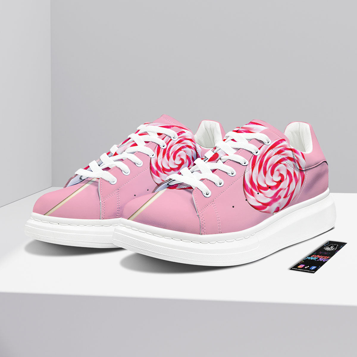 Lollipop Retro Print Platform Shoes-grizzshop