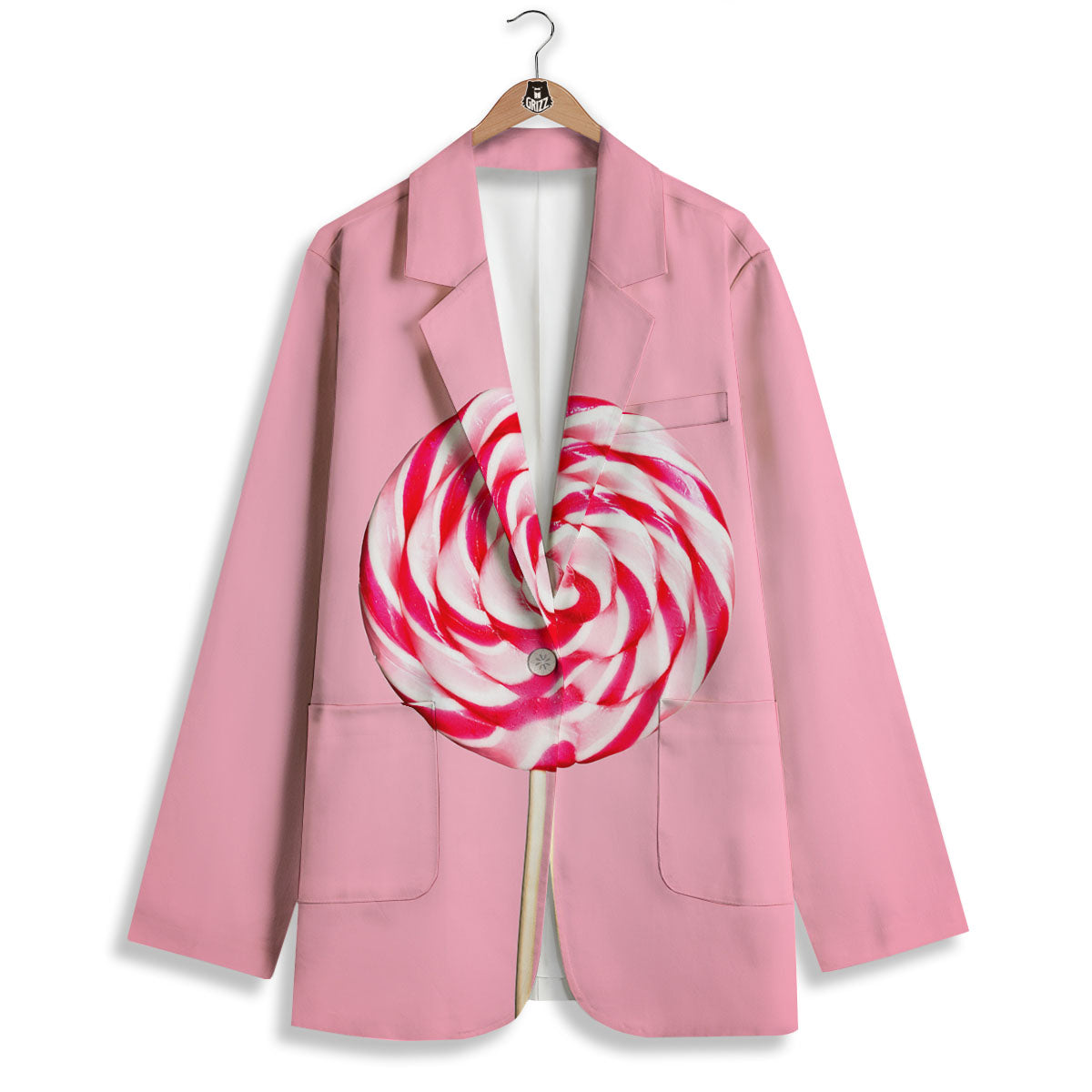 Lollipop Retro Print Women's Blazer-grizzshop
