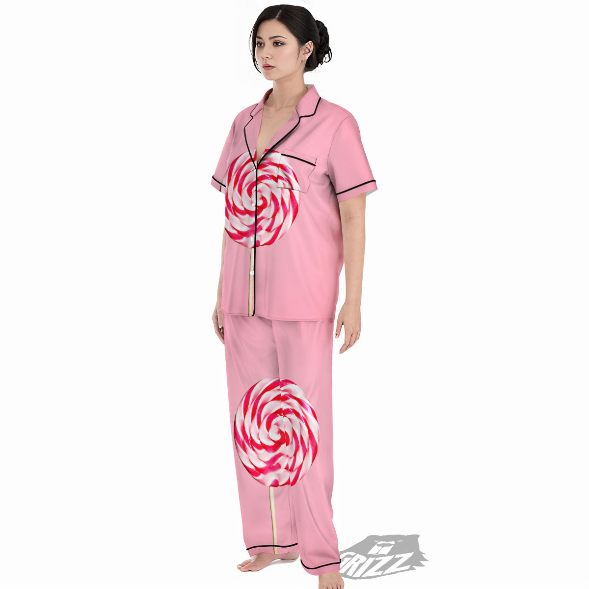 Lollipop Retro Print Women's Pajamas Set-grizzshop