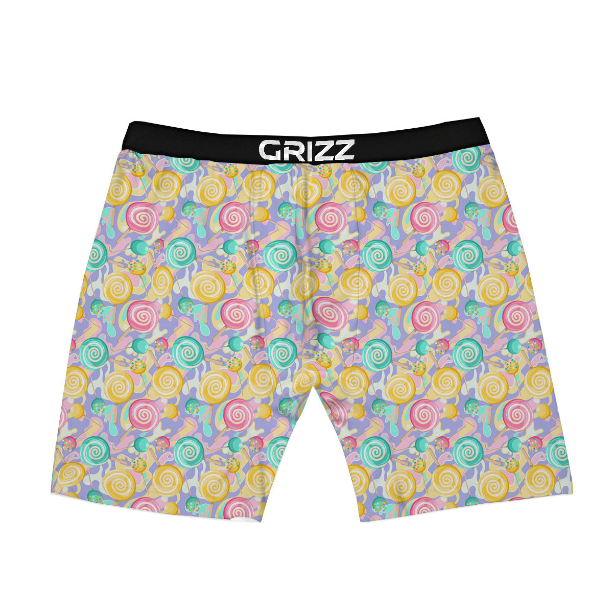 Lollipop Swirl Colorful Print Pattern Boxer Briefs-grizzshop