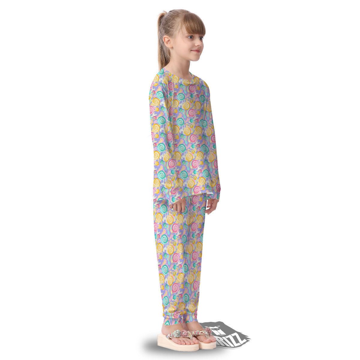 Lollipop Swirl Colorful Print Pattern Kid's Pajamas-grizzshop