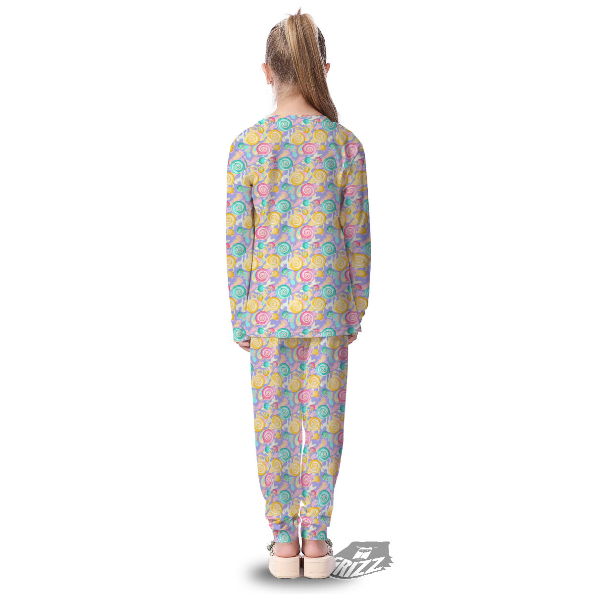 Lollipop Swirl Colorful Print Pattern Kid's Pajamas-grizzshop