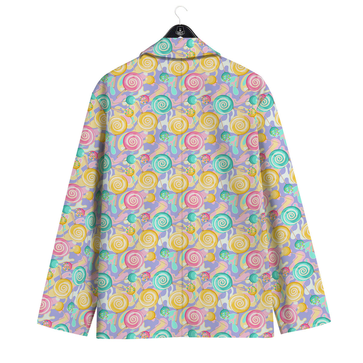 Lollipop Swirl Colorful Print Pattern Men's Sport Coat-grizzshop