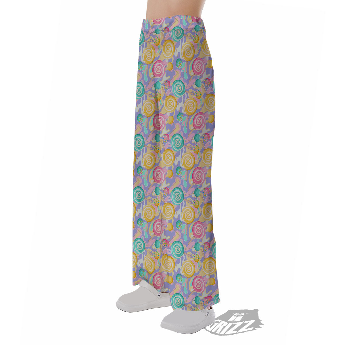 Lollipop Swirl Colorful Print Pattern Pajama Pants-grizzshop