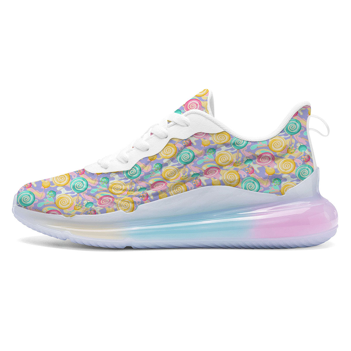 Lollipop Swirl Colorful Print Pattern Running Sneakers-grizzshop