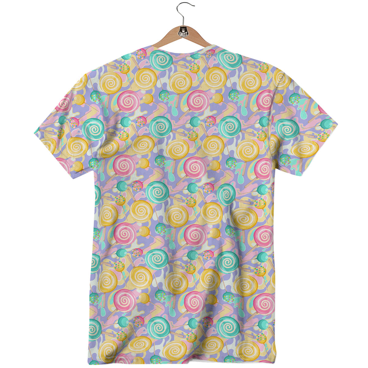 Lollipop Swirl Colorful Print Pattern T-Shirt-grizzshop