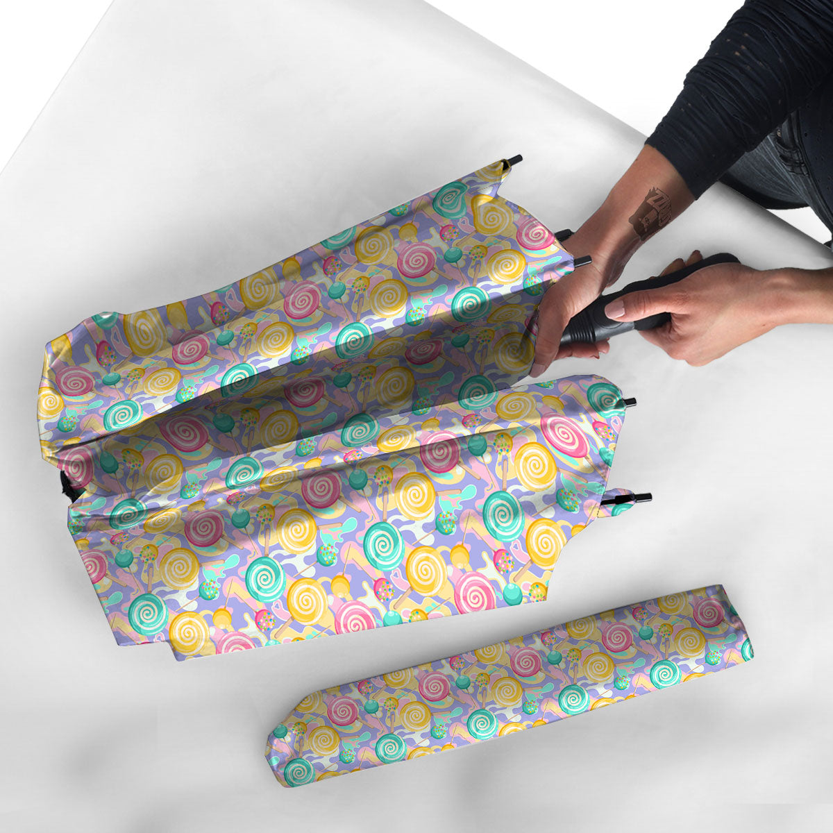 Lollipop Swirl Colorful Print Pattern Umbrella-grizzshop