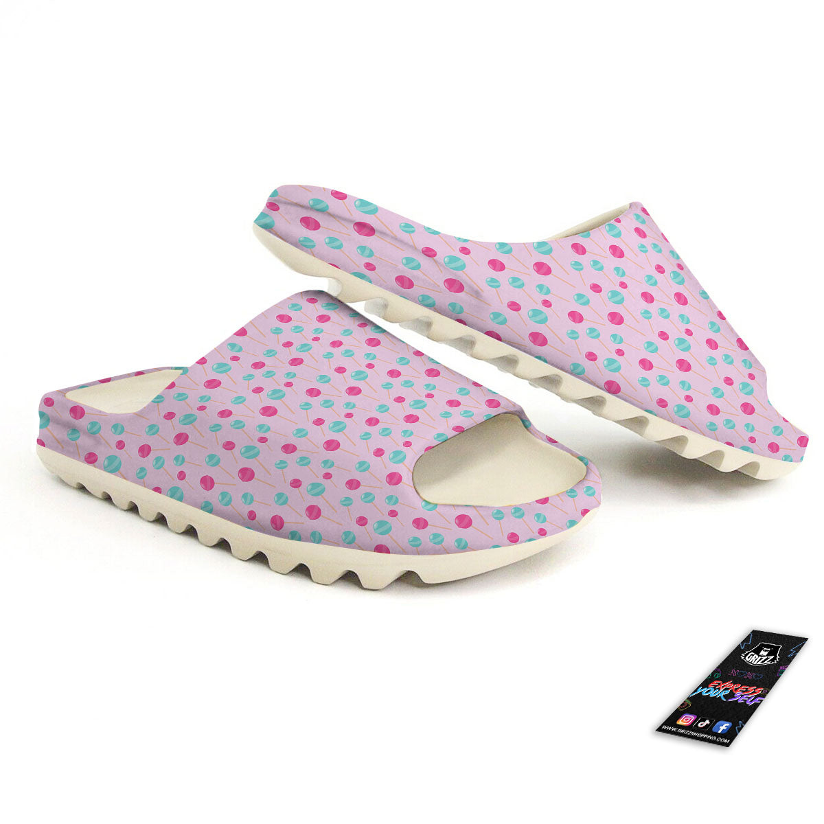 Lollipop Cartoon Print Pattern Sandals-grizzshop