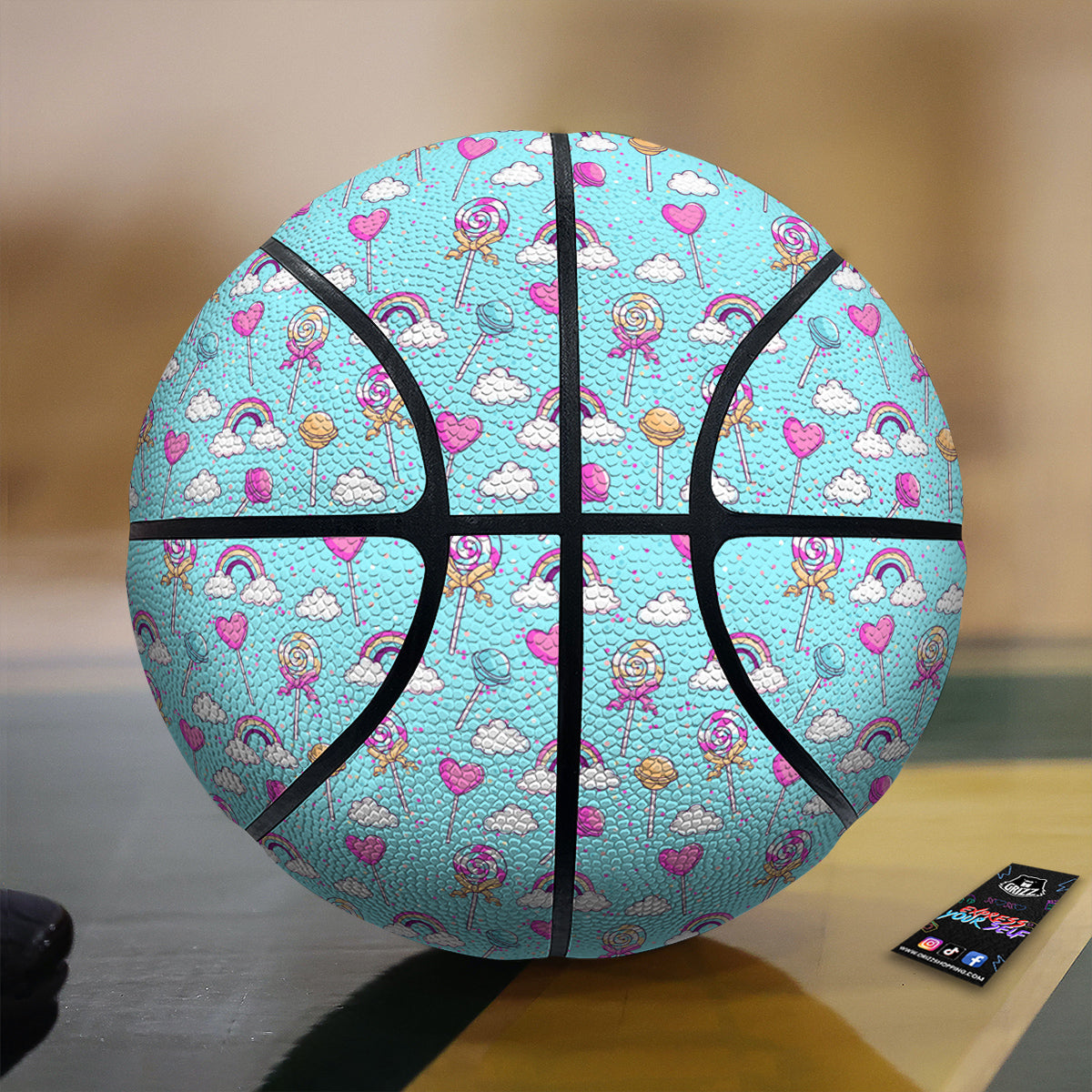 Ocean Wave Japanese Print Basketball