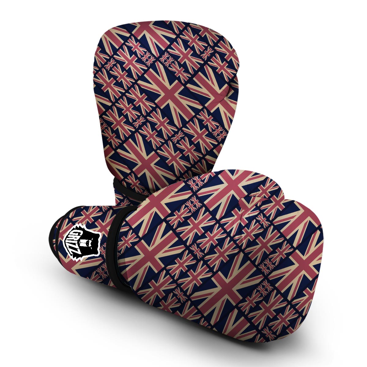 London British Flag Pattern Print Boxing Gloves-grizzshop