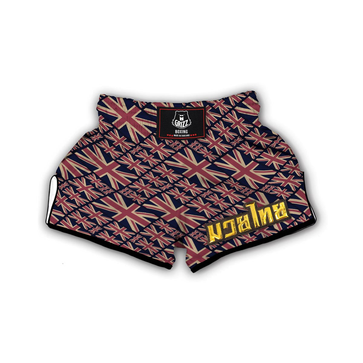 London British Flag Pattern Print Muay Thai Boxing Shorts-grizzshop