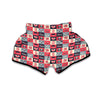 London Lover Pattern Print Muay Thai Boxing Shorts-grizzshop