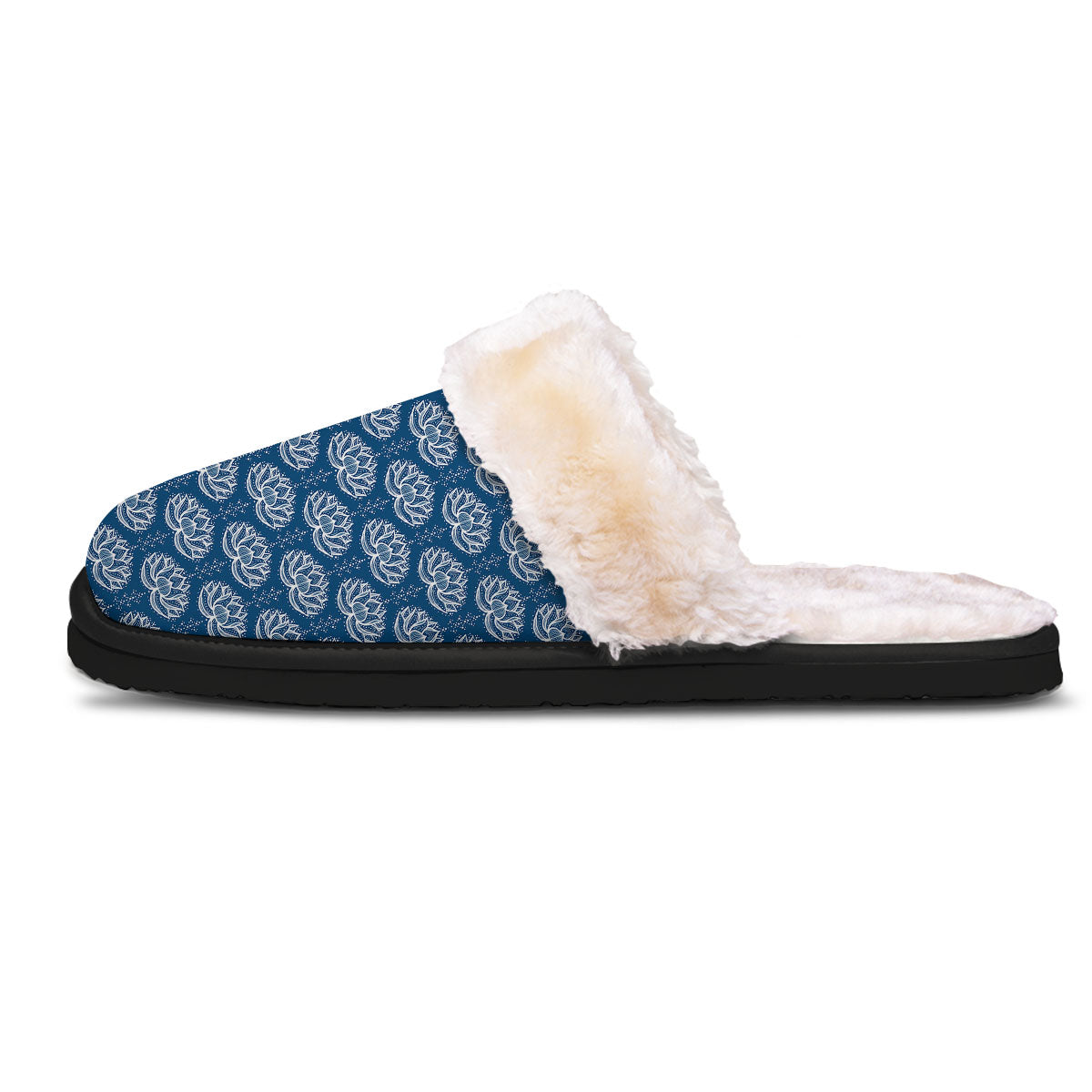 Lotus Boho Indian Print Pattern Slippers-grizzshop