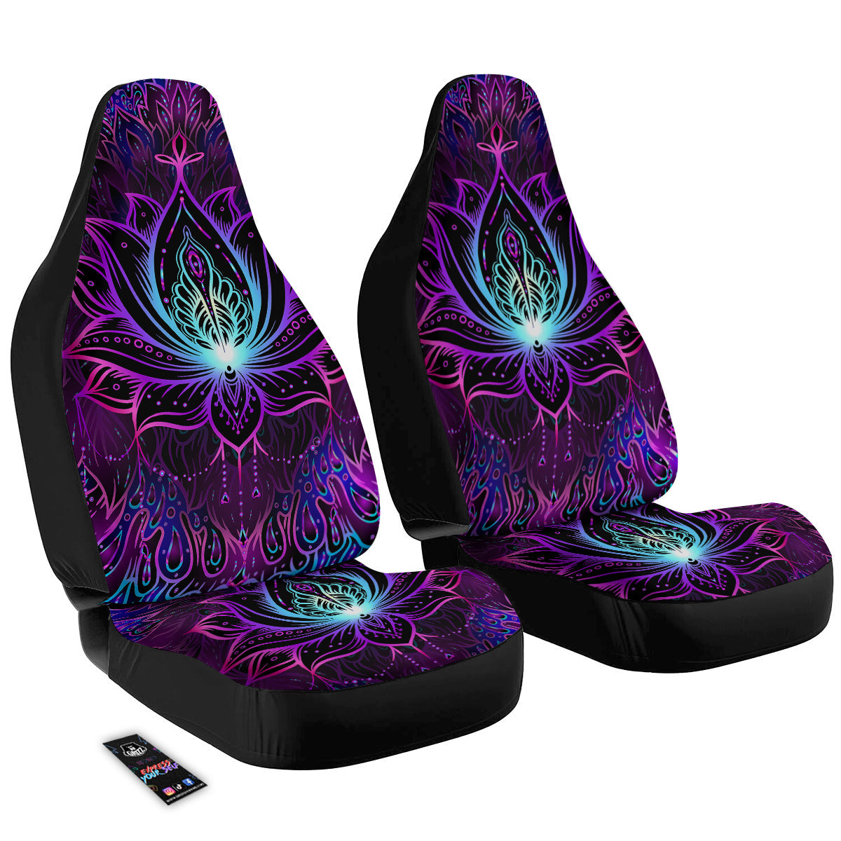 Lotus Boho Spiritual Print Car Seat Covers-grizzshop