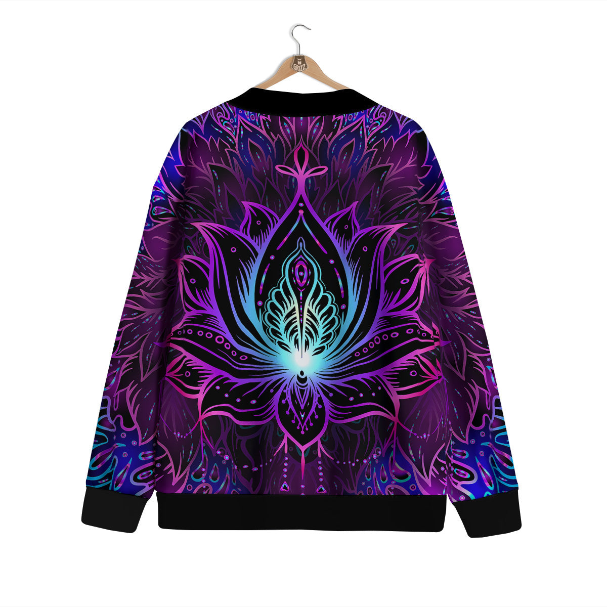 Lotus Boho Spiritual Print Cardigan-grizzshop