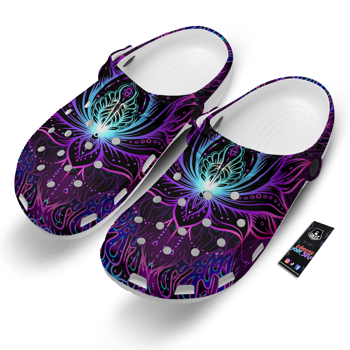 Lotus Boho Spiritual Print Clog-grizzshop
