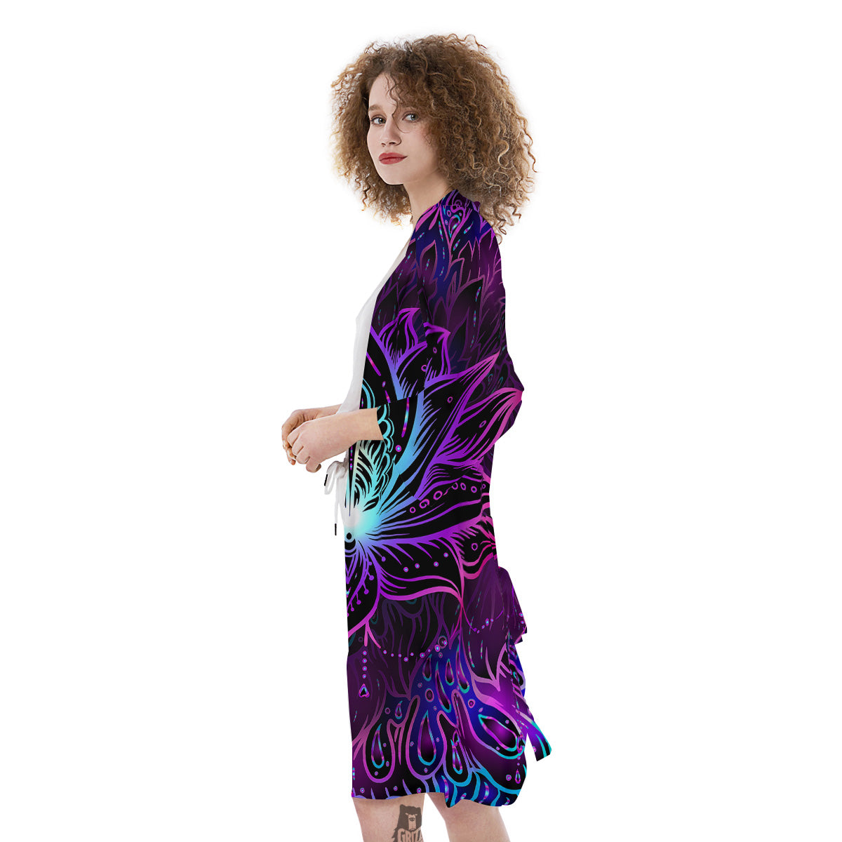 Lotus Boho Spiritual Print Kimono-grizzshop