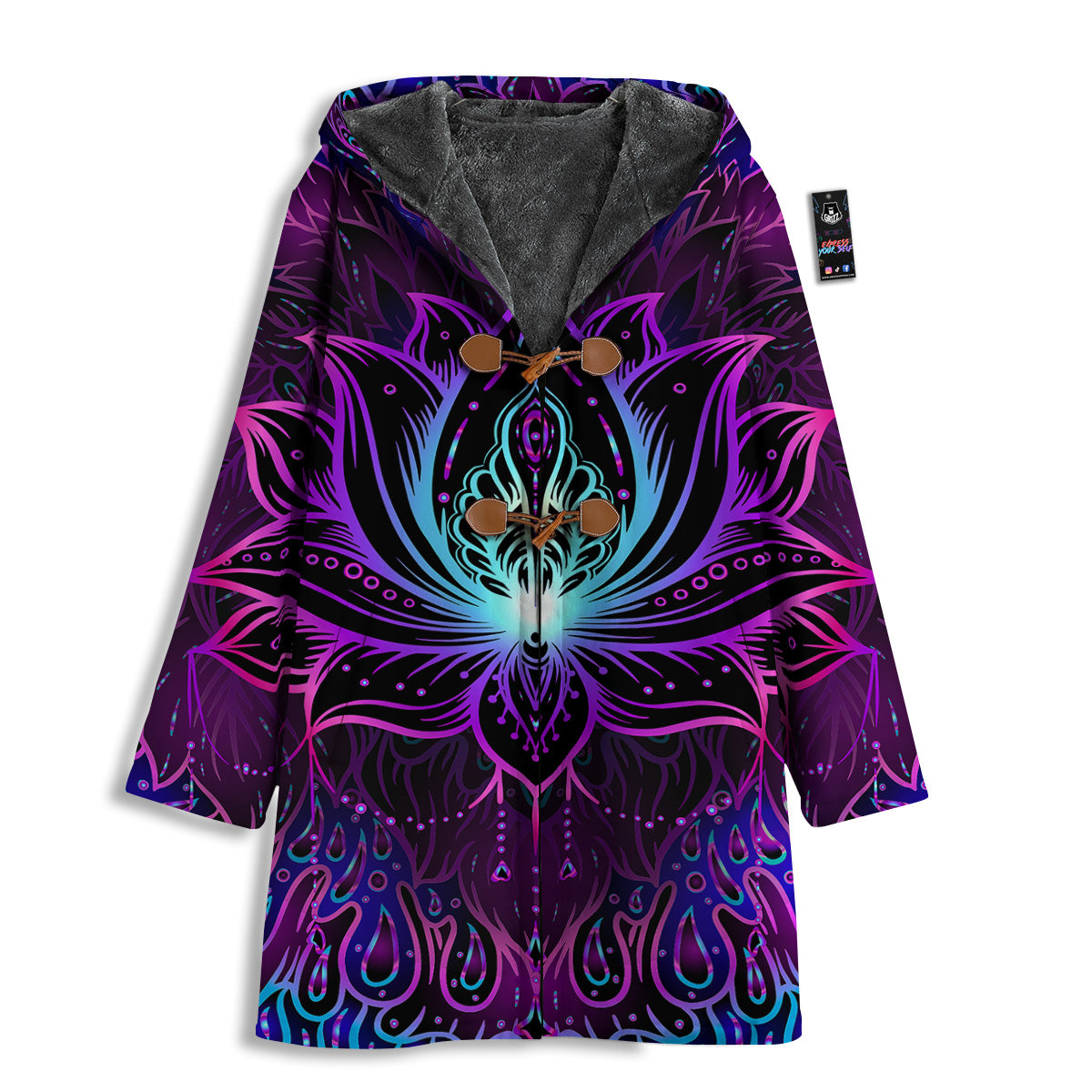 Lotus Boho Spiritual Print Men's Windbreaker Jacket-grizzshop