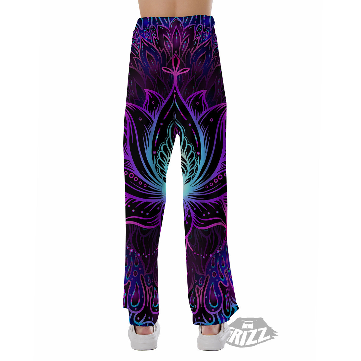 Lotus Boho Spiritual Print Pajama Pants-grizzshop