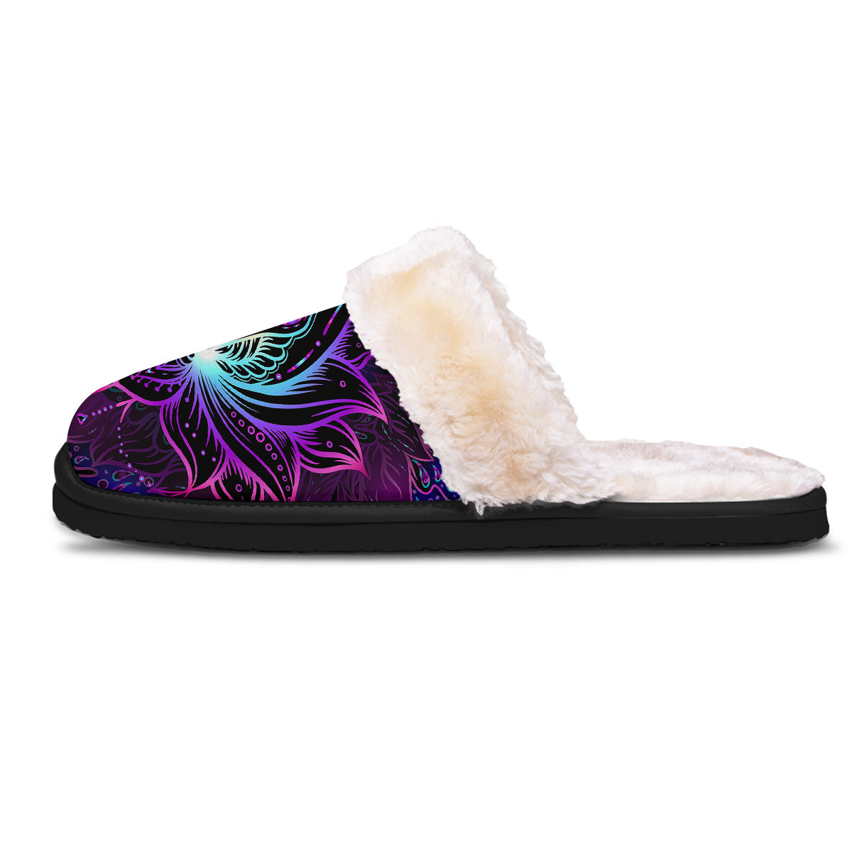 Lotus Boho Spiritual Print Slippers-grizzshop