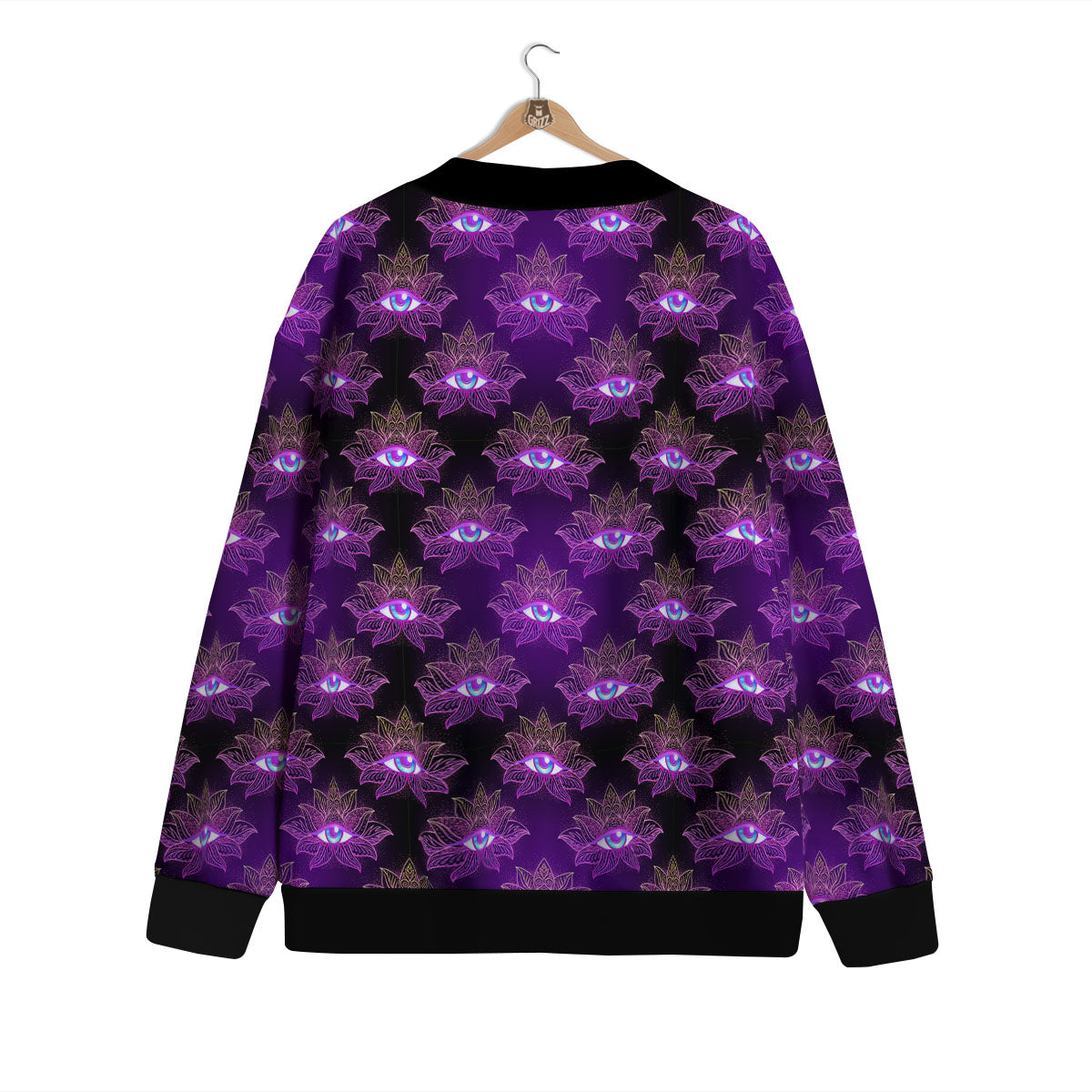 Lotus Eye Of Providence Print Pattern Cardigan-grizzshop