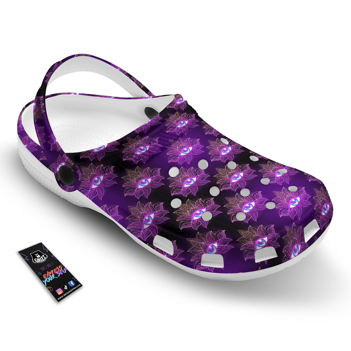 Lotus Eye Of Providence Print Pattern Clog-grizzshop