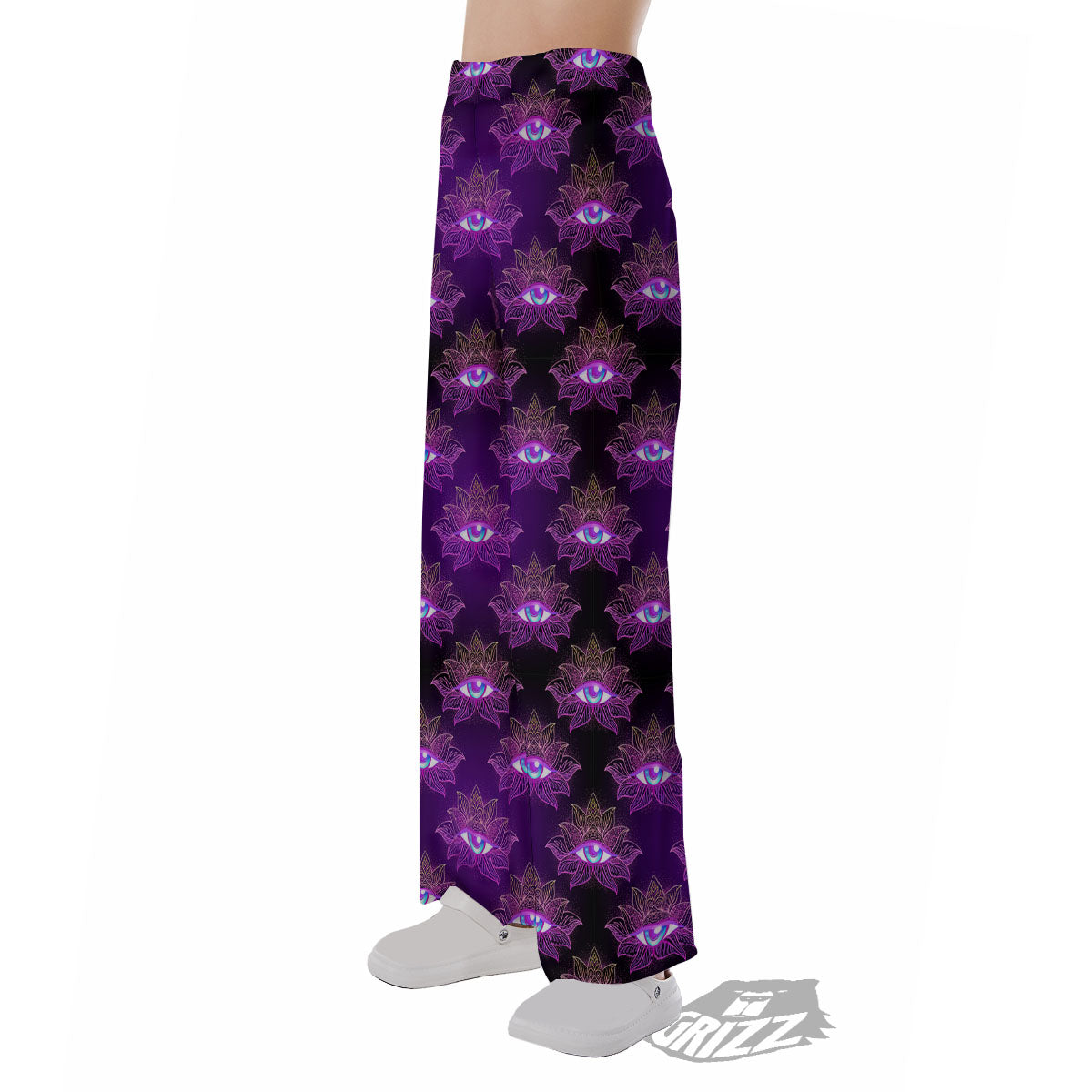 Lotus Eye Of Providence Print Pattern Pajama Pants-grizzshop