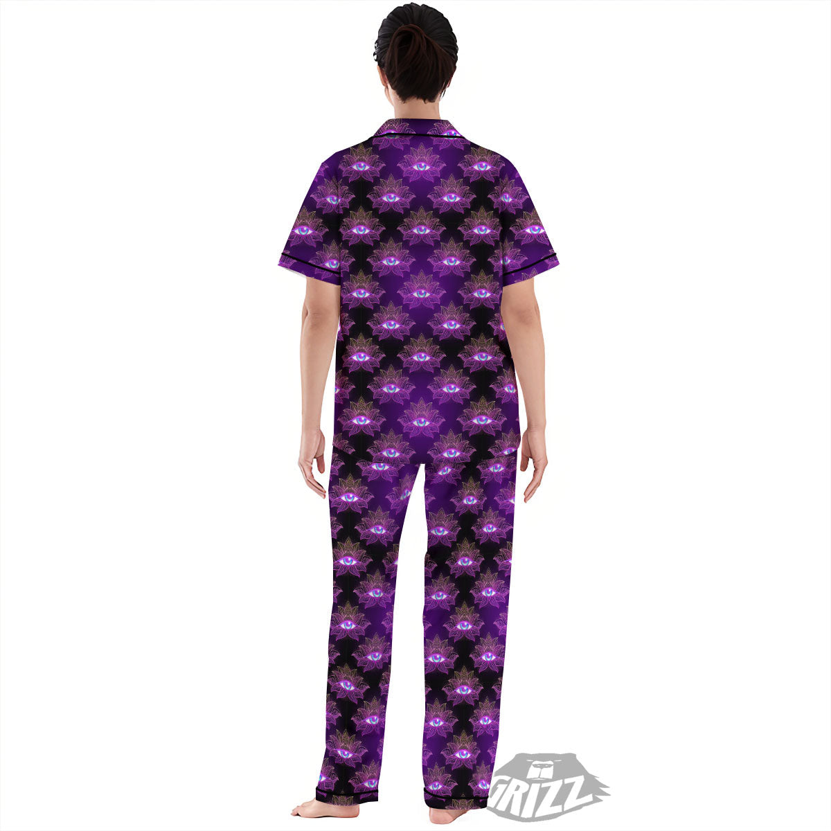 Lotus Eye Of Providence Print Pattern Women's Pajamas Set-grizzshop