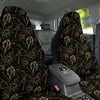 Lotus Flower Gold And Black Print Car Seat Covers-grizzshop