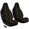 Lotus Flower Gold And Black Print Car Seat Covers-grizzshop