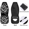 Lotus Flower White And Black Print Car Seat Covers-grizzshop