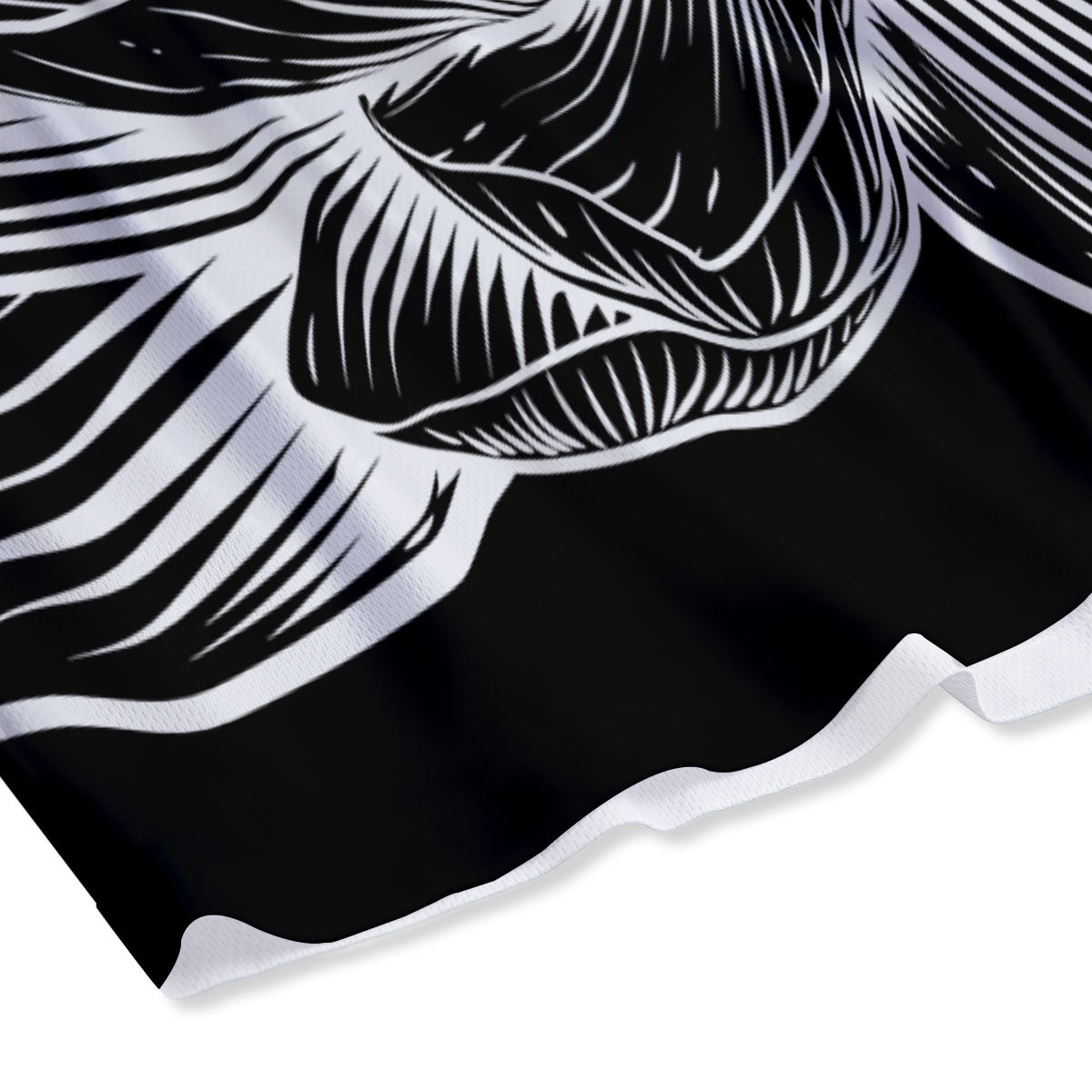 Metal Spiral Dark Navy Print Mesh Shorts