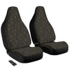 Lotus Gold And Black Print Pattern Car Seat Covers-grizzshop