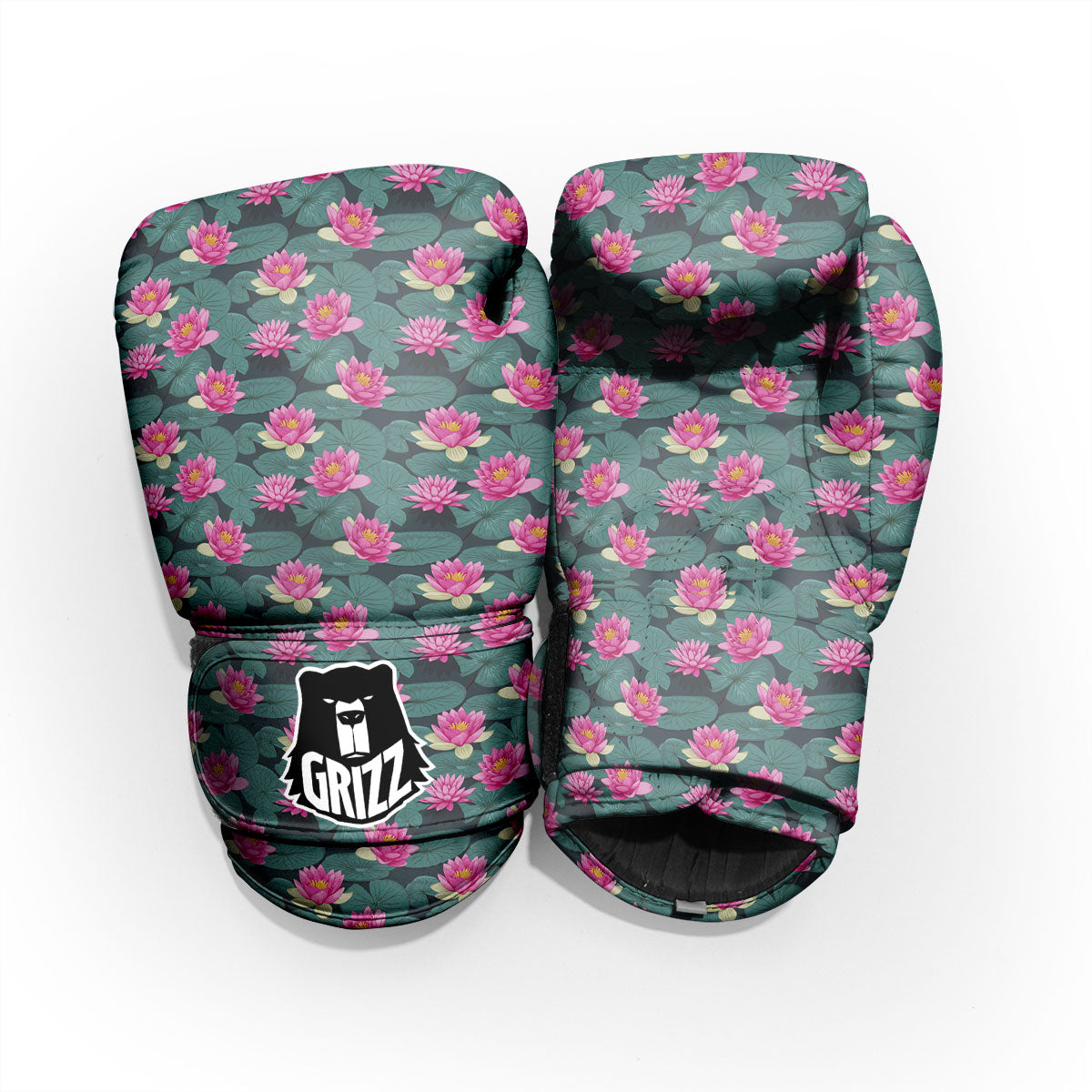 Lotus Hot Pink Print Pattern Pro Boxing Glove