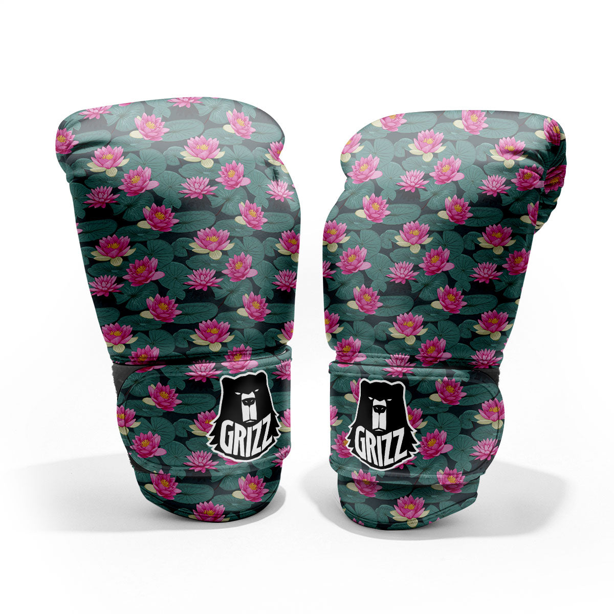 Lotus Hot Pink Print Pattern Pro Boxing Glove