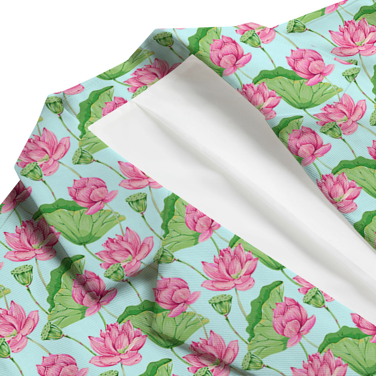 Lotus Leaf And Flower On The Water Print Pattern Men's Blazer-grizzshop