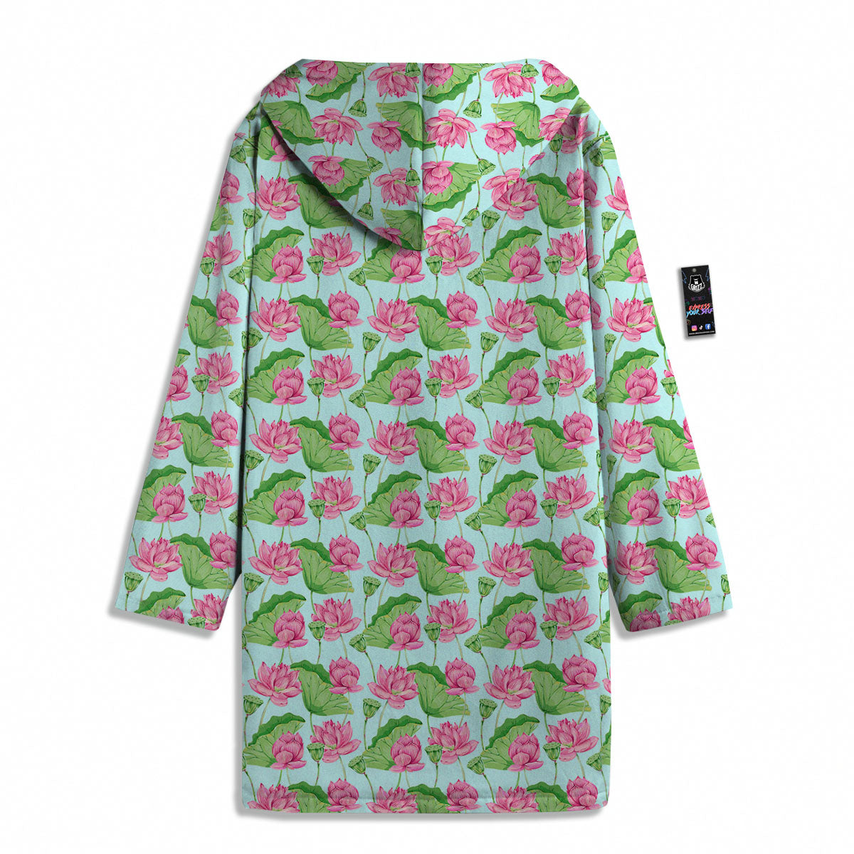 Lotus Leaf And Flower On The Water Print Pattern Men's Windbreaker Jacket-grizzshop