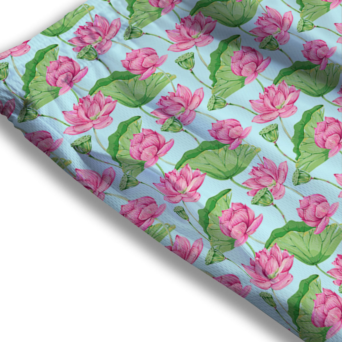 Lotus Leaf And Flower On The Water Print Pattern Mesh Shorts-grizzshop