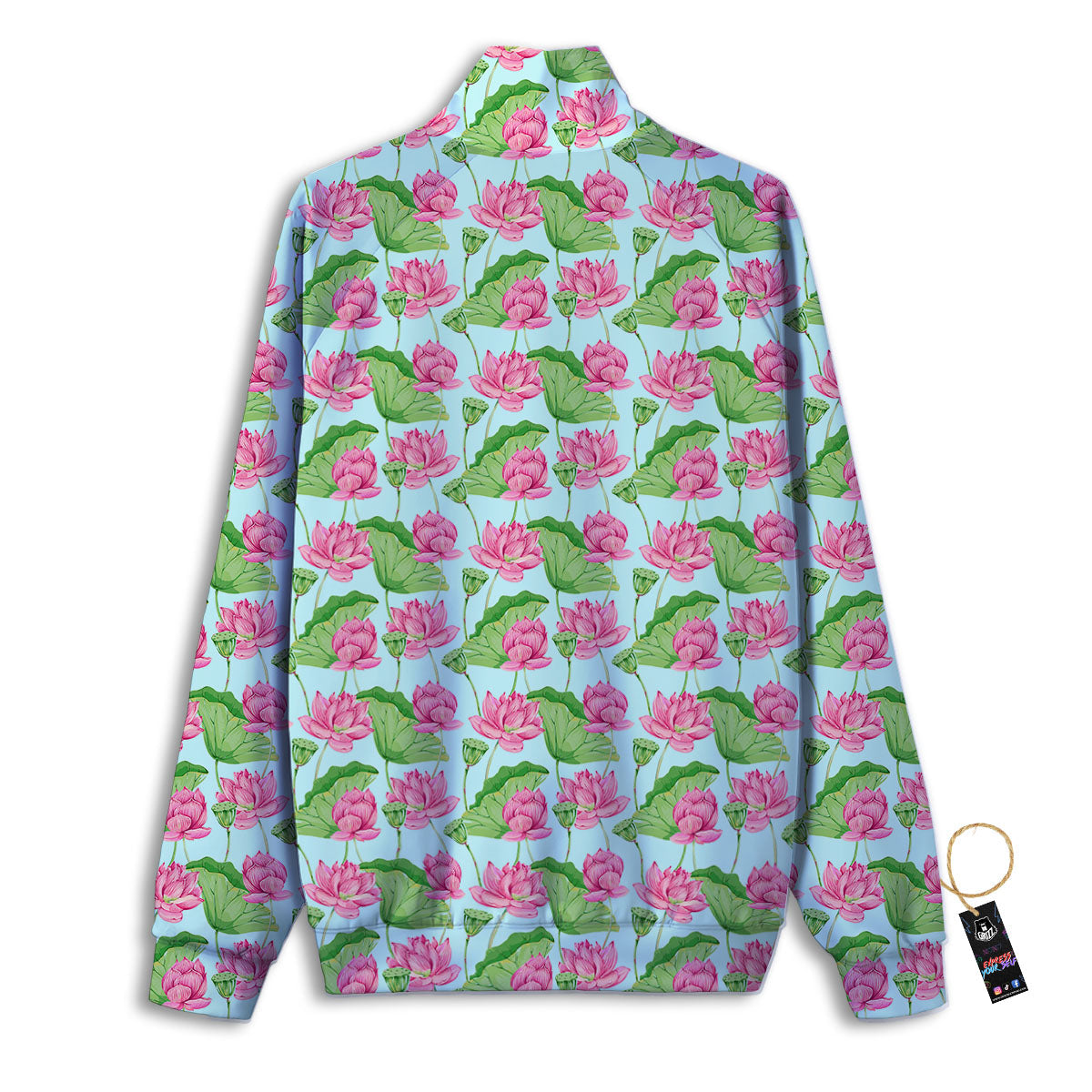 Lotus Leaf And Flower On The Water Print Pattern Track Jacket-grizzshop