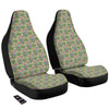 Lotus Leaf And Flower Print Pattern Car Seat Covers-grizzshop
